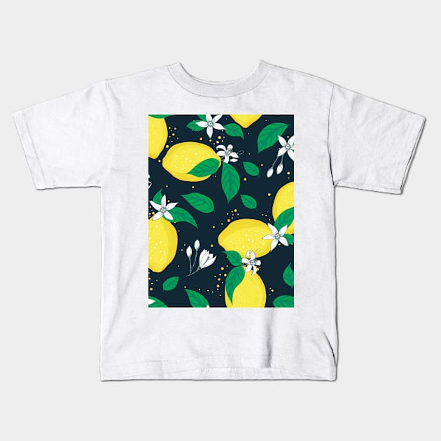 lemons in the night Kids T-Shirt by RenattaZare